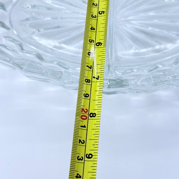 Vintage Fostoria Glass American Clear 2056 Divided Oval Serving Bowl Cubist - Picture 7 of 9